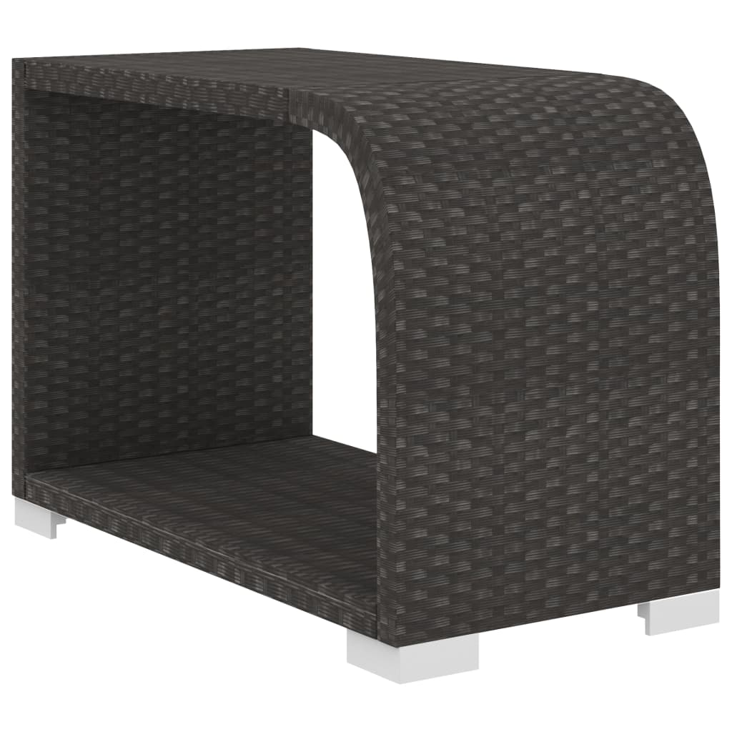 vidaXL 8-delige Loungeset met kussens poly rattan zwart