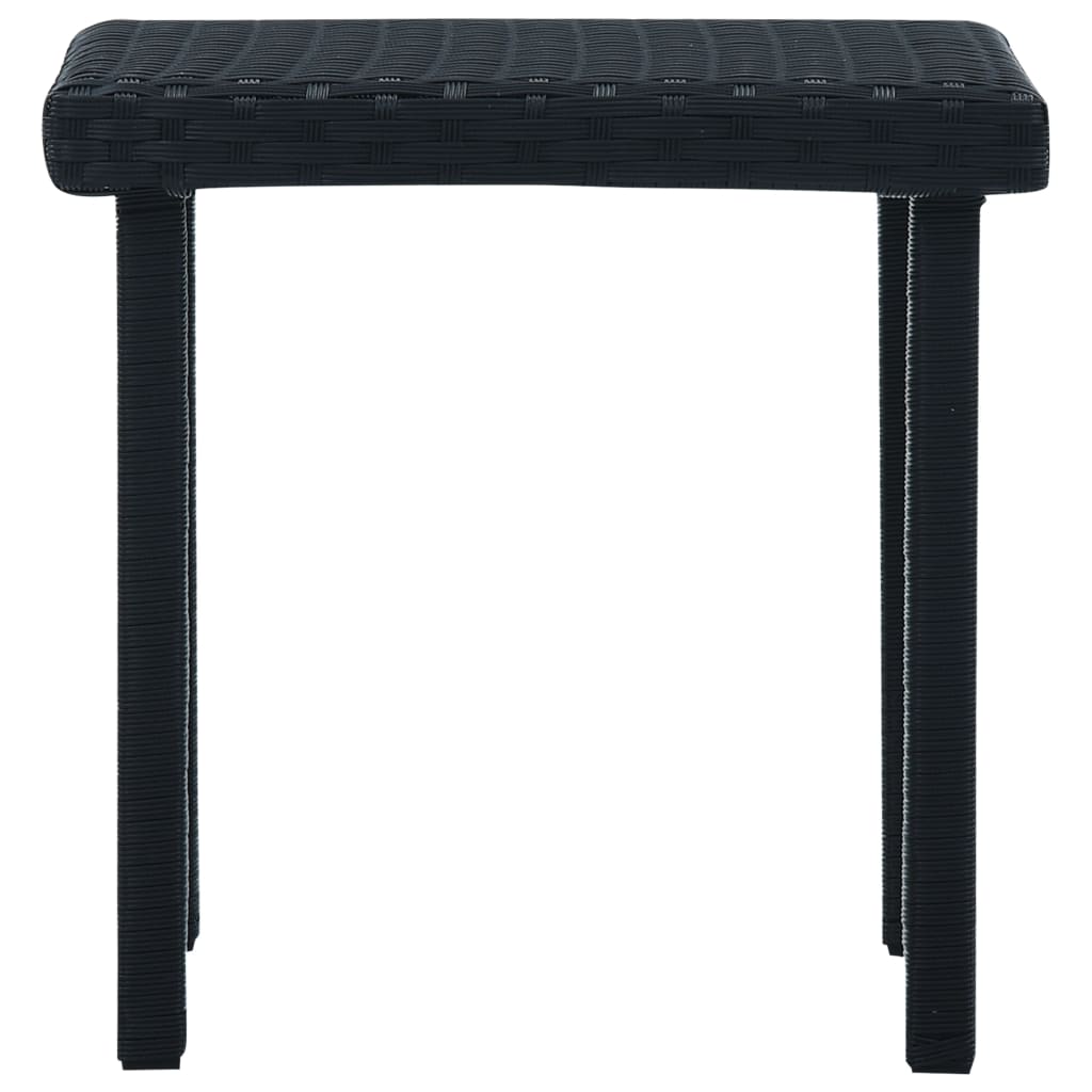 vidaXL Garden Side Table 40x40x40 cm poly rattan black