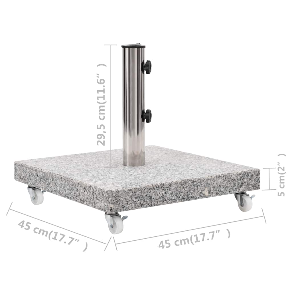vidaXL Parasolvoet vierkant 30 kg graniet zwart