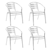vidaXL Tuinstoelen stapelbaar 4 st aluminium