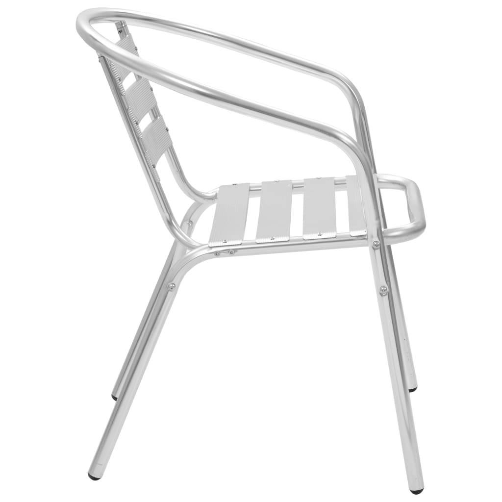 vidaXL Tuinstoelen stapelbaar 4 st aluminium