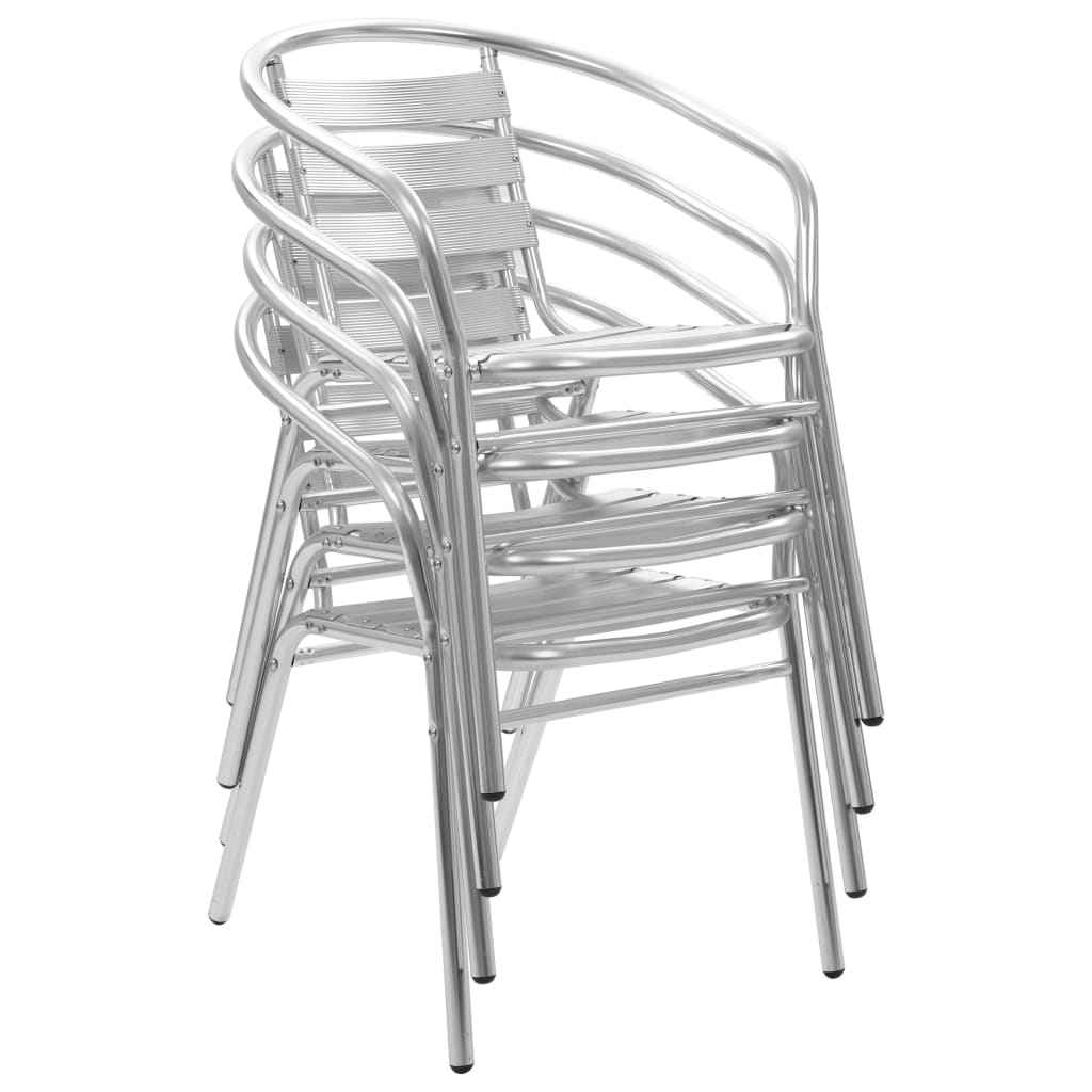 vidaXL Tuinstoelen stapelbaar 4 st aluminium