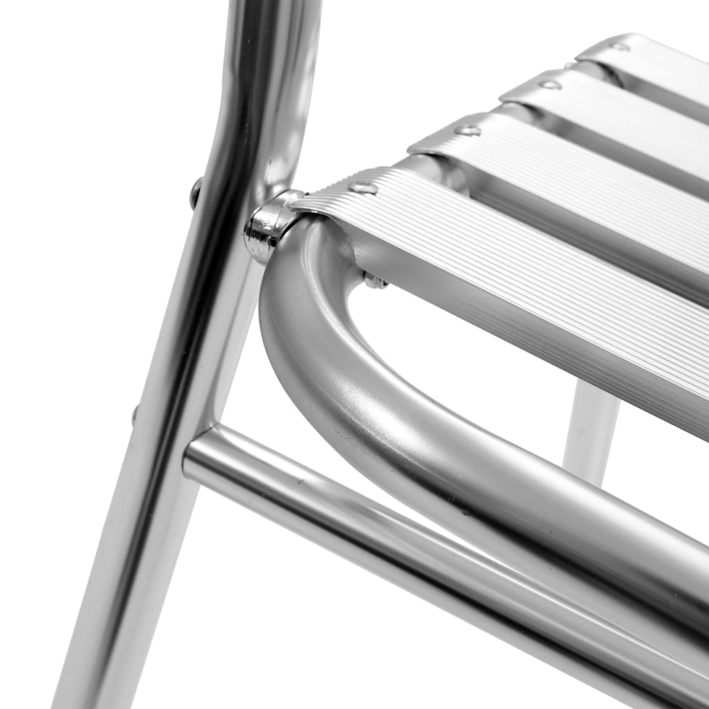 vidaXL Tuinstoelen stapelbaar 4 st aluminium