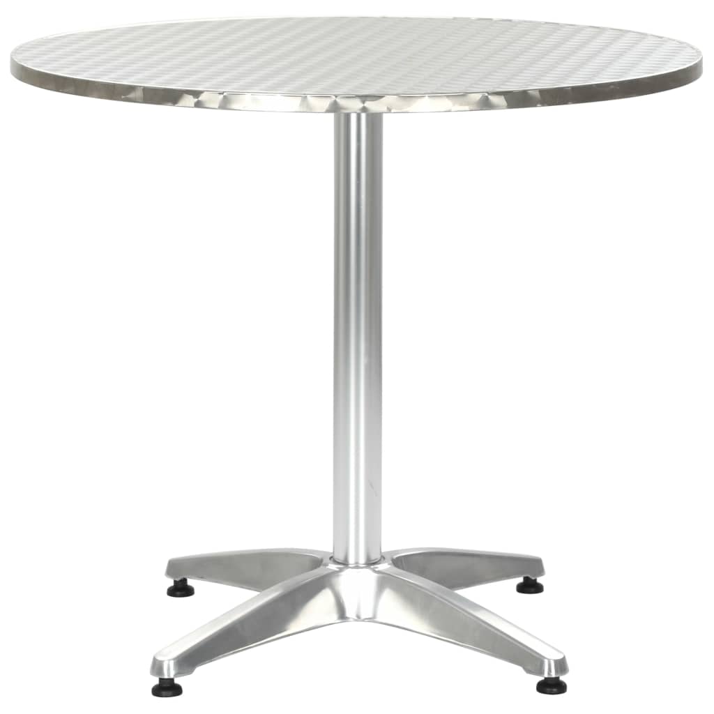 vidaXL Tuintafel 60x70 cm aluminium zilverkleurig