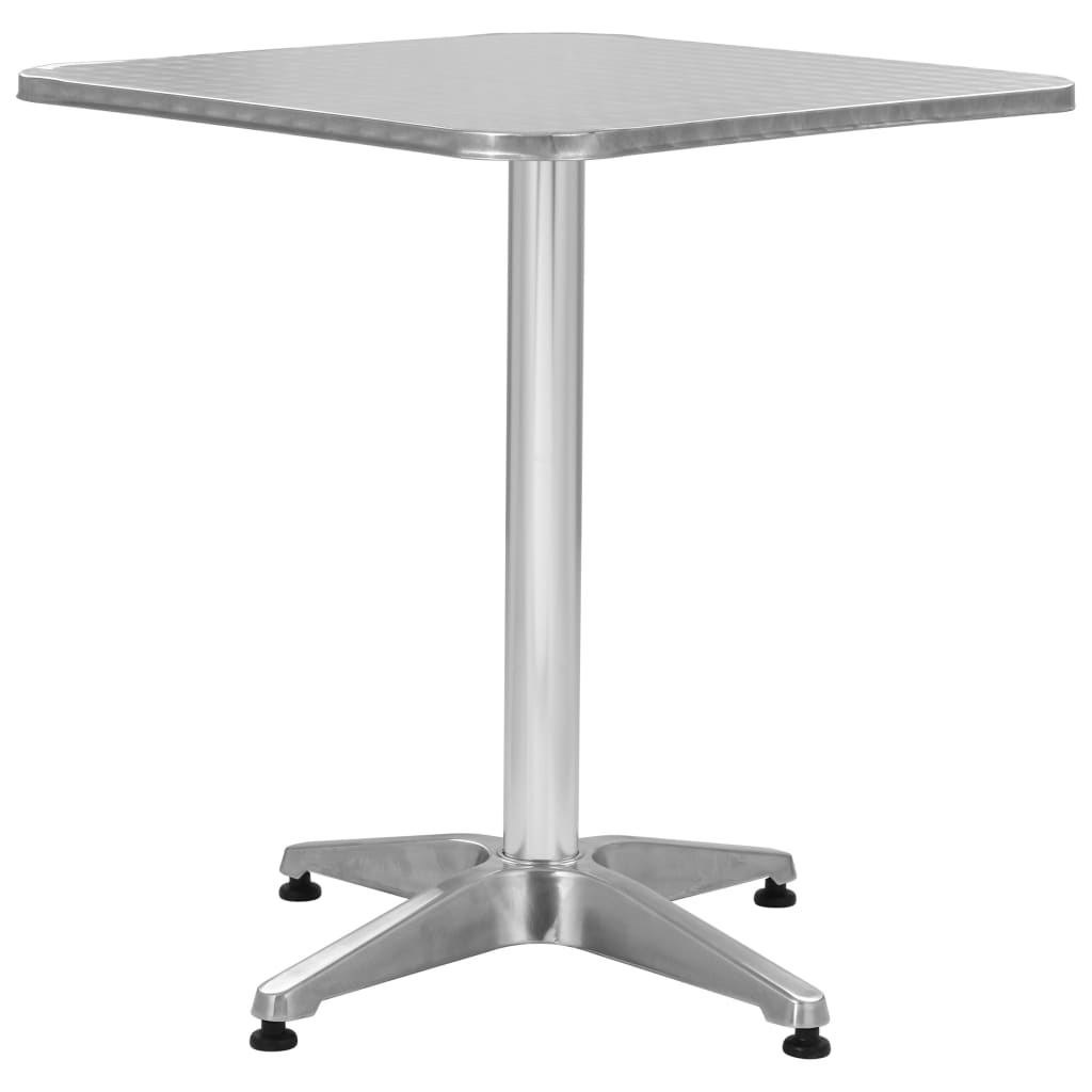 vidaXL Tuintafel 60x70 cm aluminium zilverkleurig