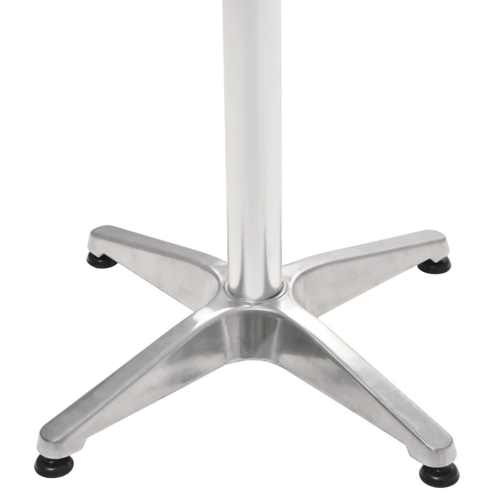 vidaXL Tuintafel 60x70 cm aluminium zilverkleurig