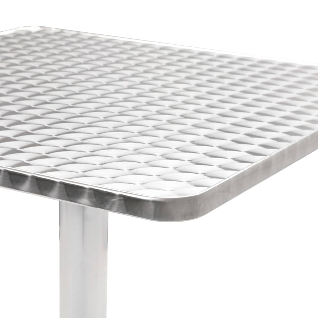 vidaXL Tuintafel 60x70 cm aluminium zilverkleurig