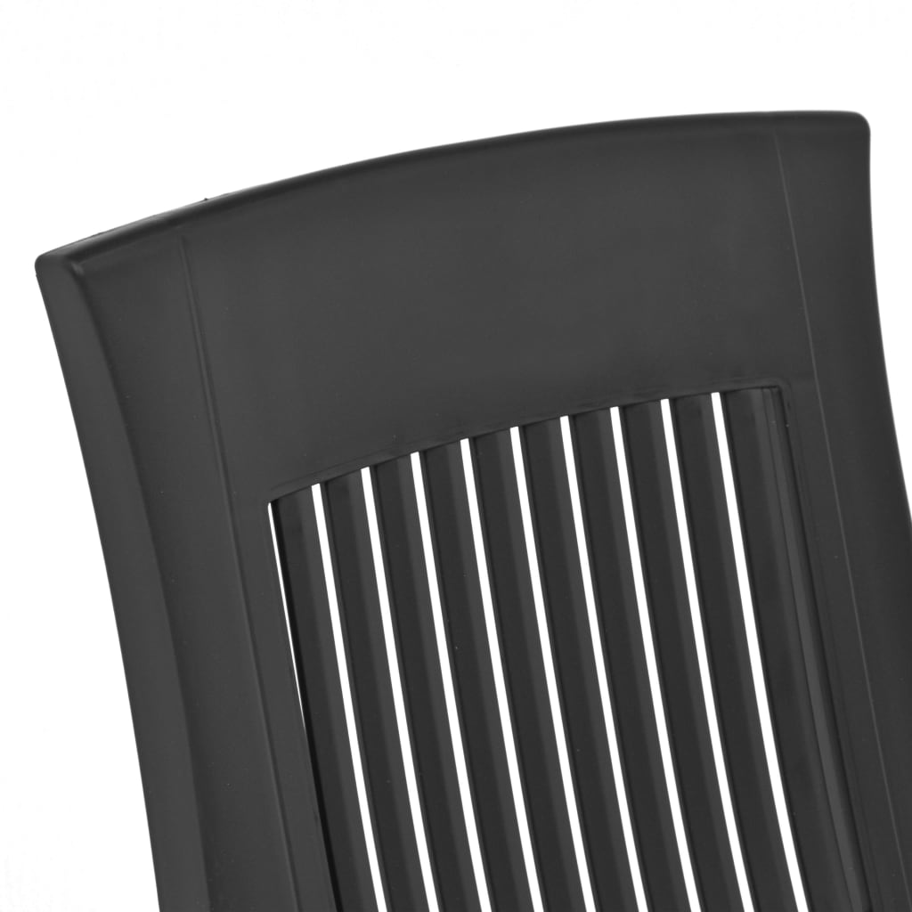 vidaXL Tuinstoelen 2 st verstelbaar kunststof wit