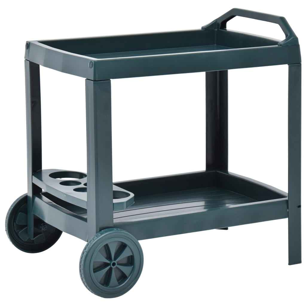 vidaXL Dranktrolley 69x53x72 cm kunststof wit