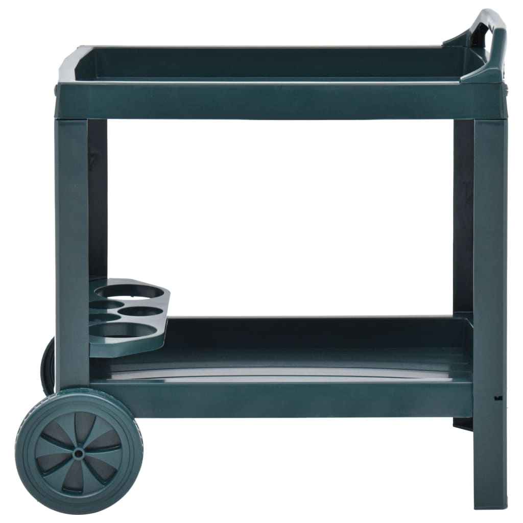 vidaXL Dranktrolley 69x53x72 cm kunststof wit