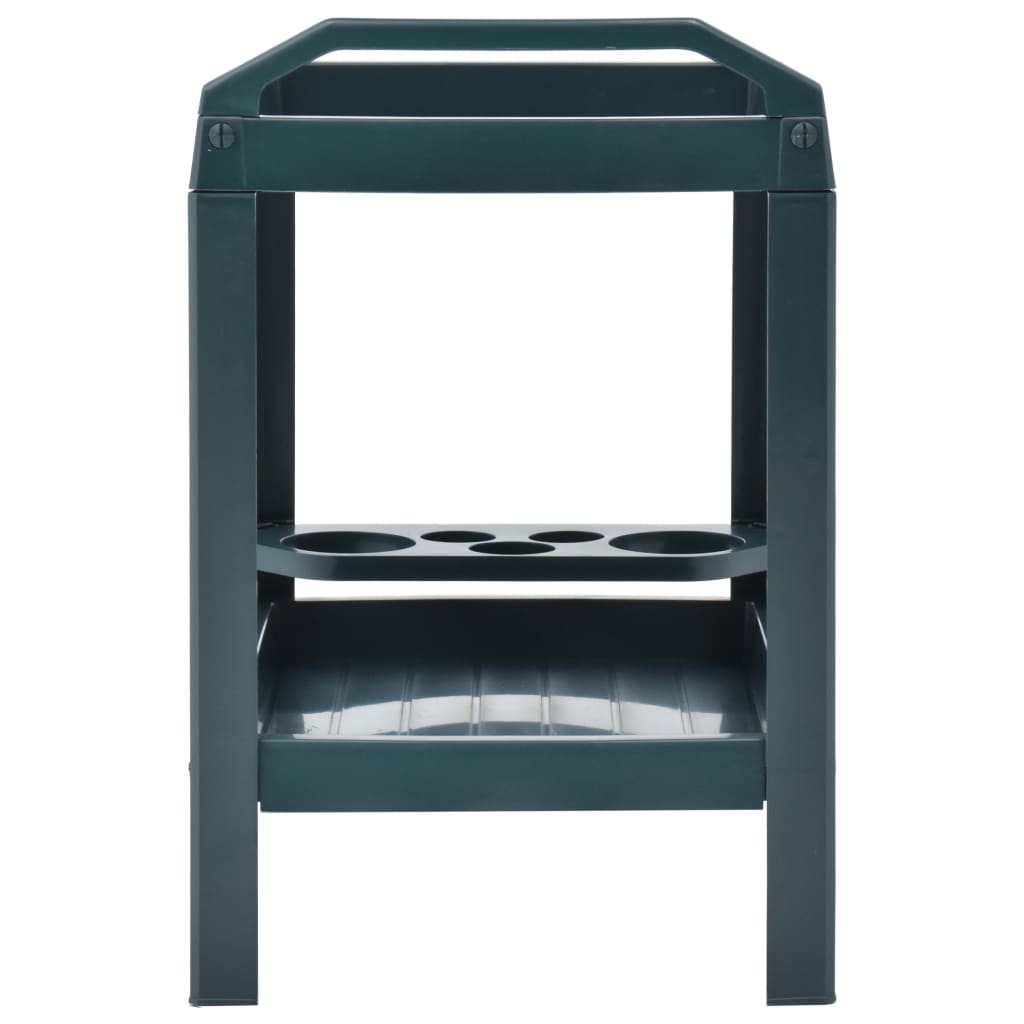 vidaXL Dranktrolley 69x53x72 cm kunststof wit