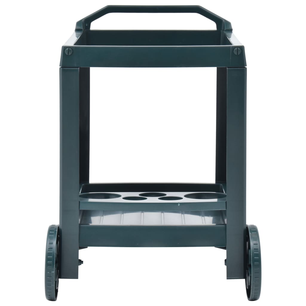 vidaXL Dranktrolley 69x53x72 cm kunststof wit