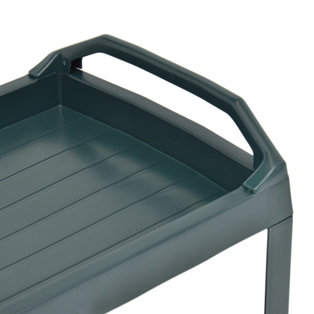 vidaXL Dranktrolley 69x53x72 cm kunststof wit