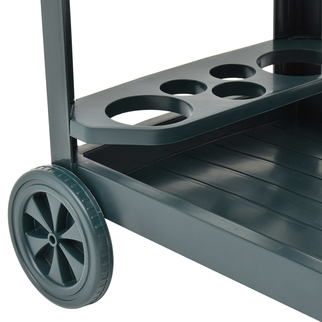 vidaXL Dranktrolley 69x53x72 cm kunststof wit