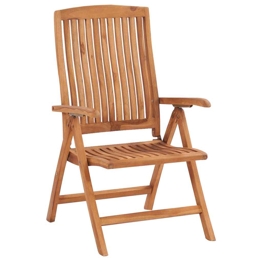 vidaXL Tuinstoelen 2 st verstelbaar massief teakhout