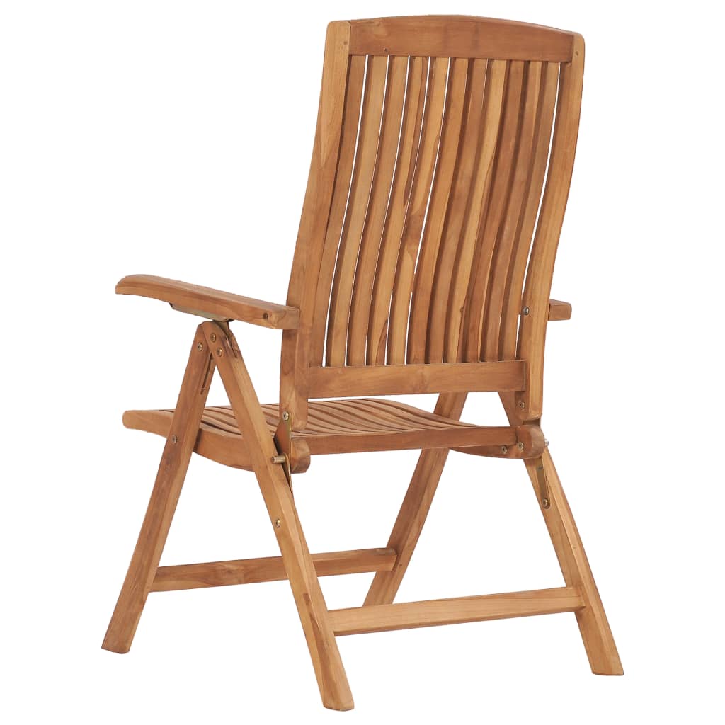 vidaXL Tuinstoelen 2 st verstelbaar massief teakhout