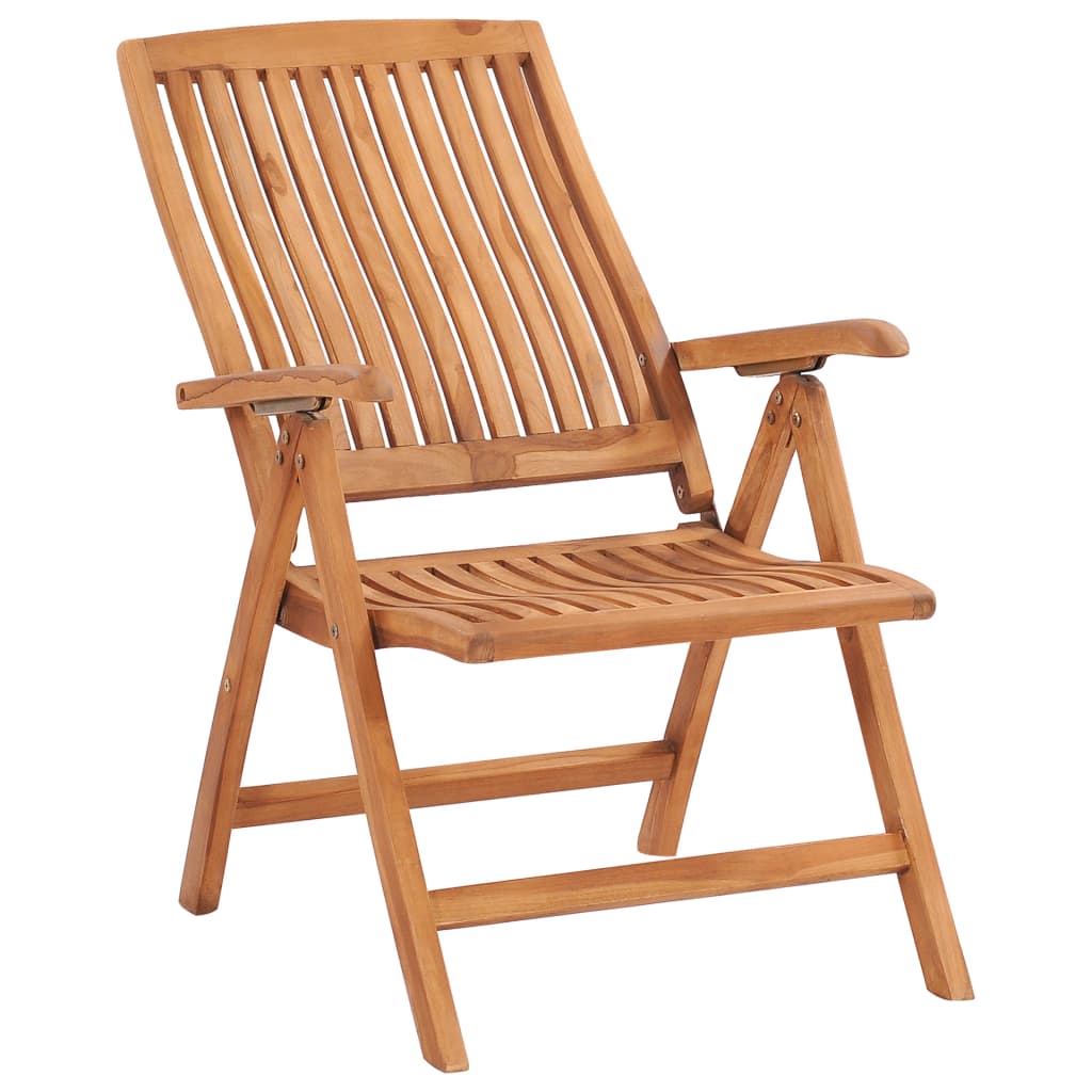 vidaXL Tuinstoelen 2 st verstelbaar massief teakhout