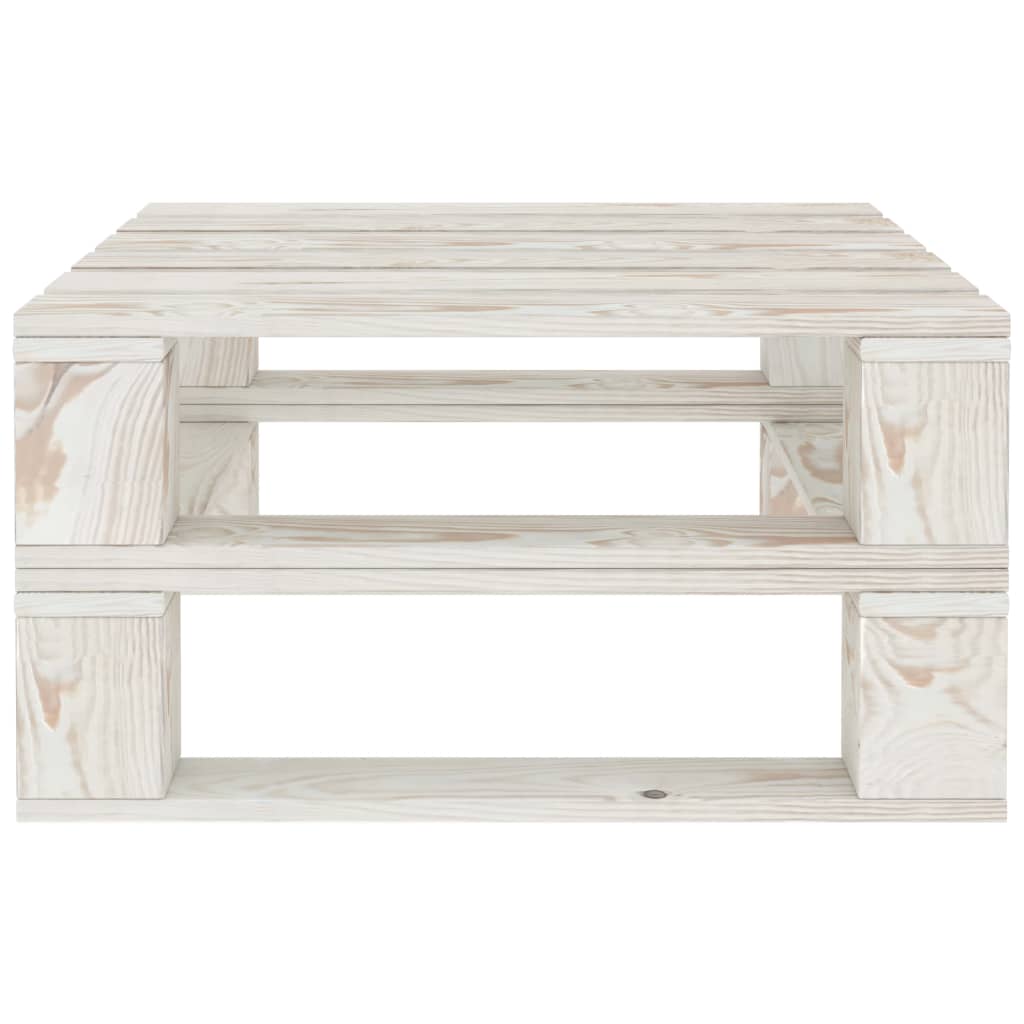 vidaXL Tuintafel pallet hout wit
