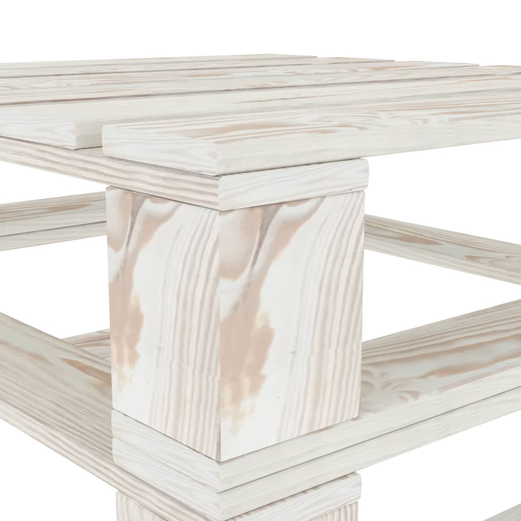 vidaXL Tuintafel pallet hout wit