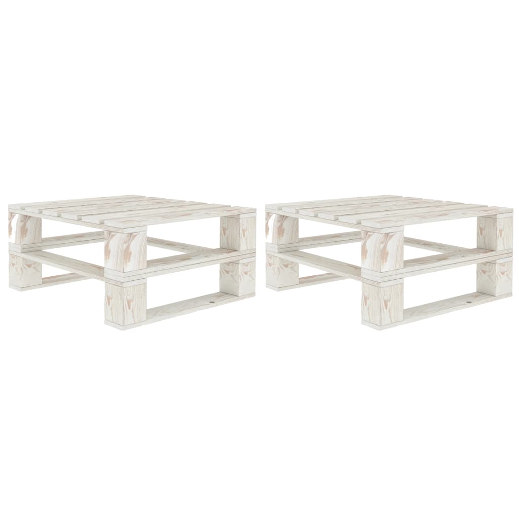 vidaXL Tuintafel pallet hout wit