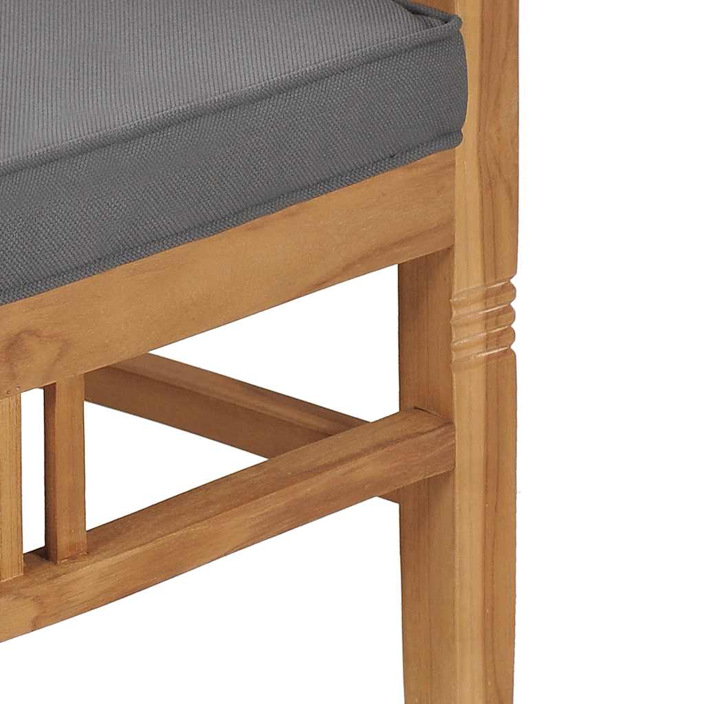 vidaXL Tuinstoelen 2 st met kussens massief teakhout