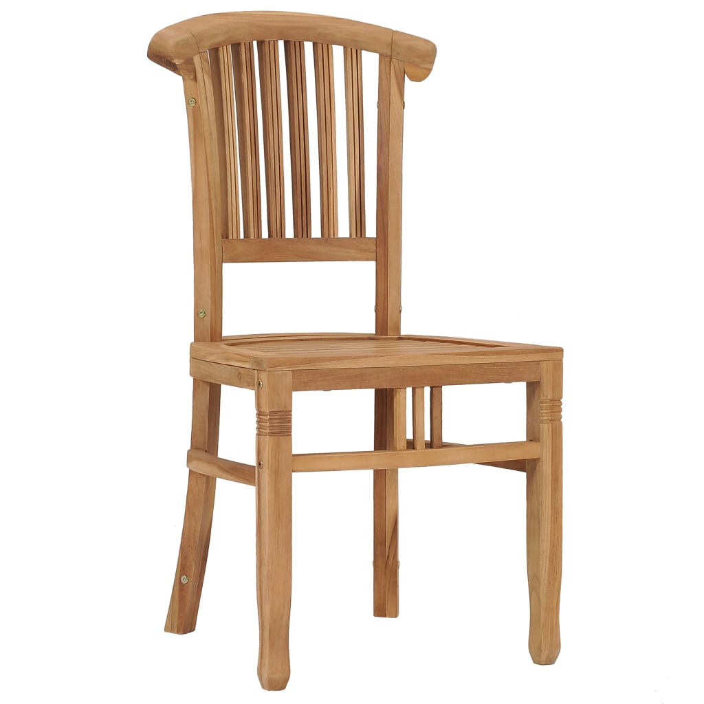 vidaXL Garden Chairs 2 pcs Solid Teak Wood