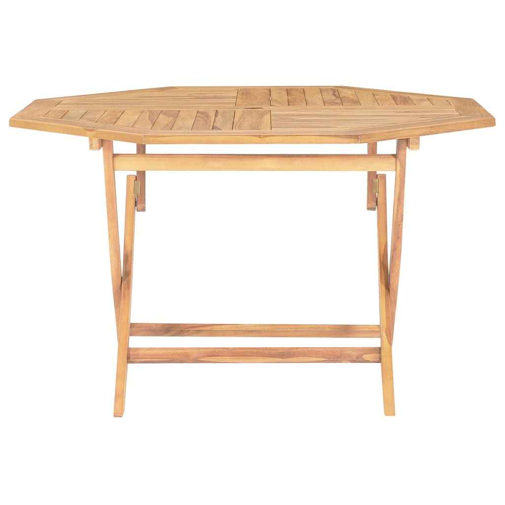vidaXL Tuintafel inklapbaar 120x120x75 cm massief teakhout