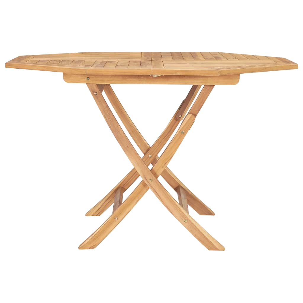 vidaXL Tuintafel inklapbaar 120x120x75 cm massief teakhout