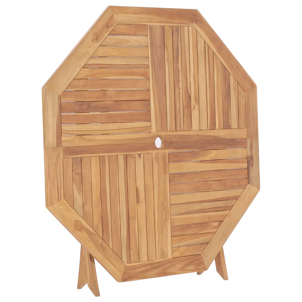 vidaXL Tuintafel inklapbaar 120x120x75 cm massief teakhout