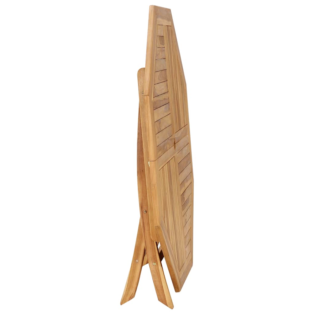 vidaXL Tuintafel inklapbaar 120x120x75 cm massief teakhout