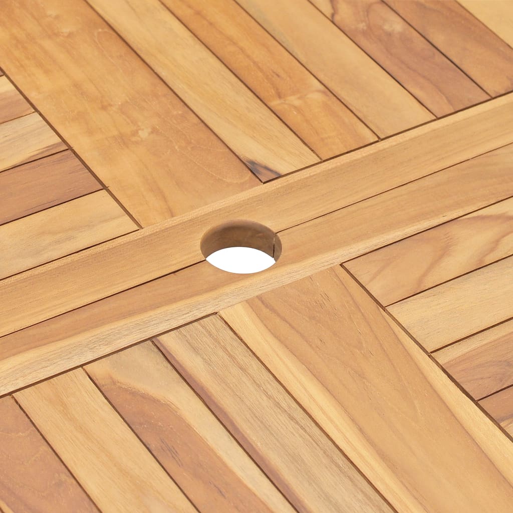 vidaXL Tuintafel inklapbaar 120x120x75 cm massief teakhout