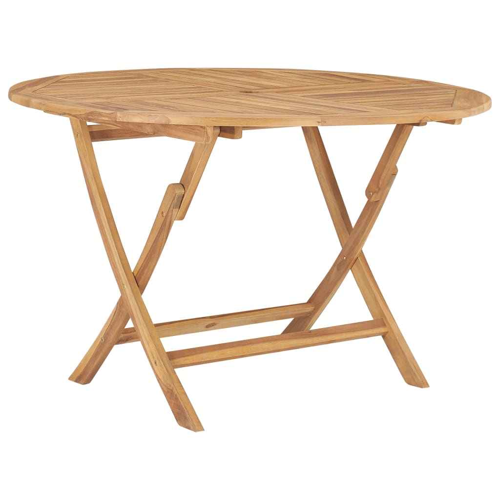 vidaXL Tuintafel inklapbaar 120x120x75 cm massief teakhout