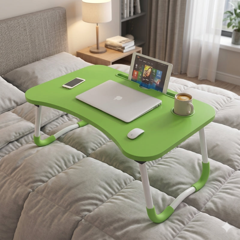 Aashly Verstelbaar Laptopbureau van Goede Kwaliteit – MDF 12mm Opvouwbare Tafel