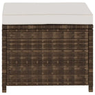 5-delige poly rattan loungeset met stalen frame inclusief levering - Bruin - Tuinsets