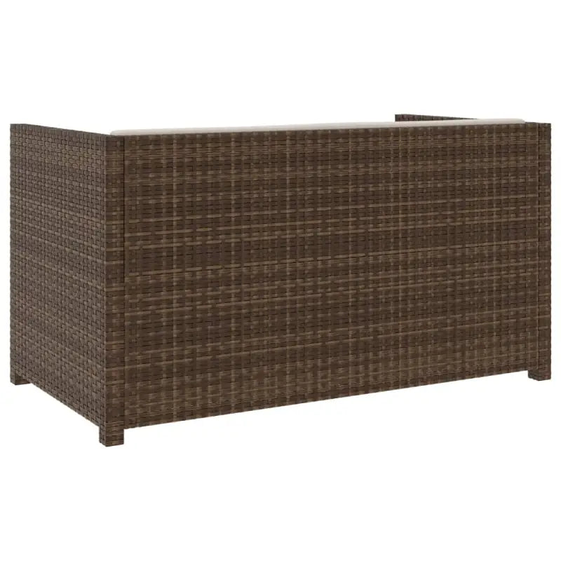 5-delige poly rattan loungeset met stalen frame inclusief levering - Bruin - Tuinsets