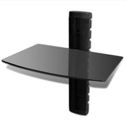 vidaXL Wandschap 1-laags glas zwart