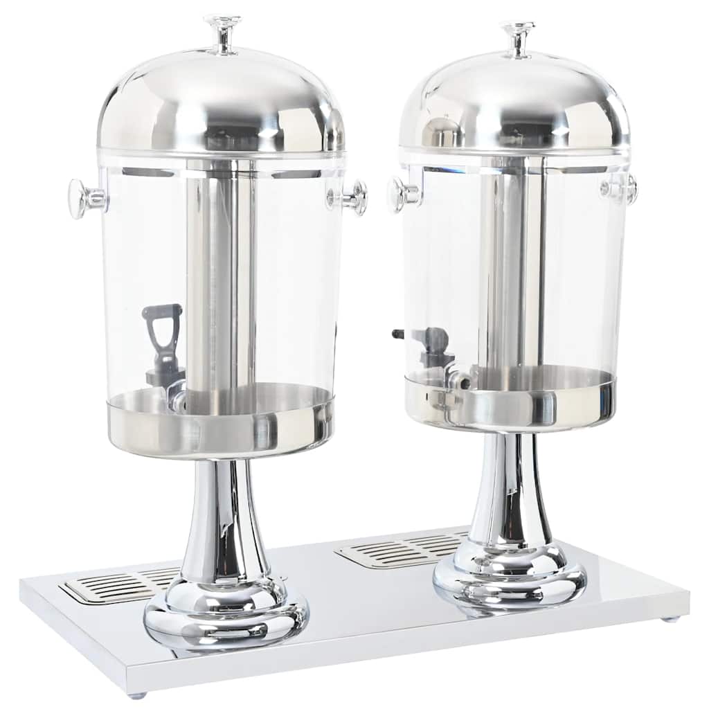 vidaXL Sapdispenser roestvrij staal 8 L