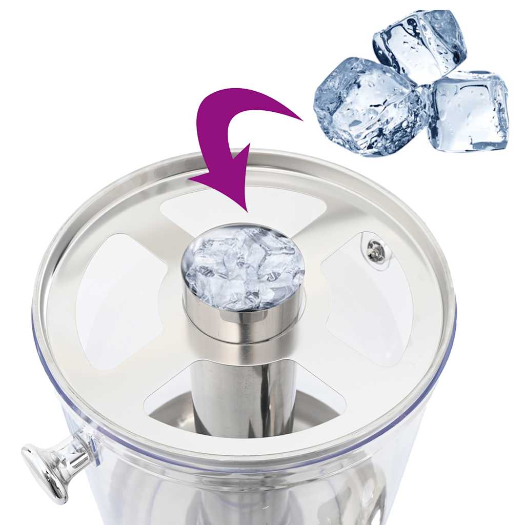 vidaXL Sapdispenser roestvrij staal 8 L