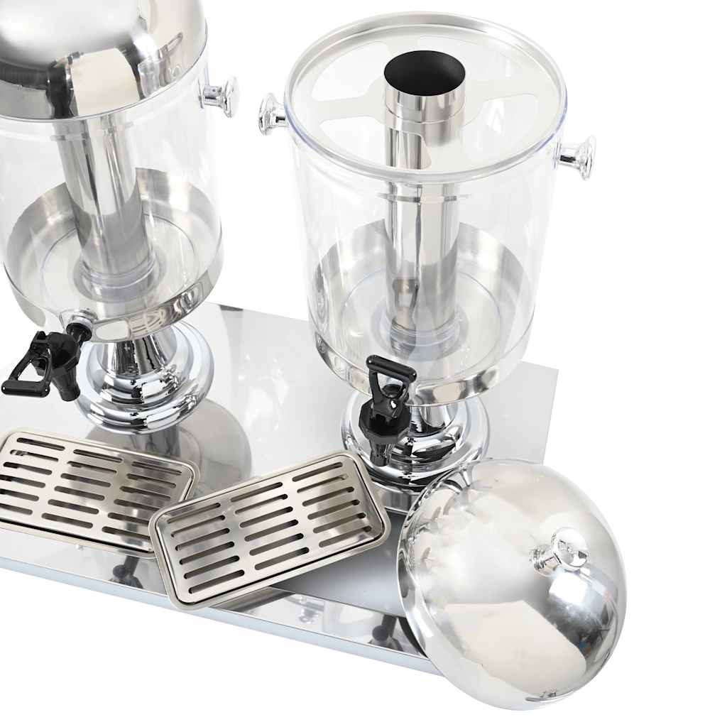 vidaXL Sapdispenser roestvrij staal 8 L