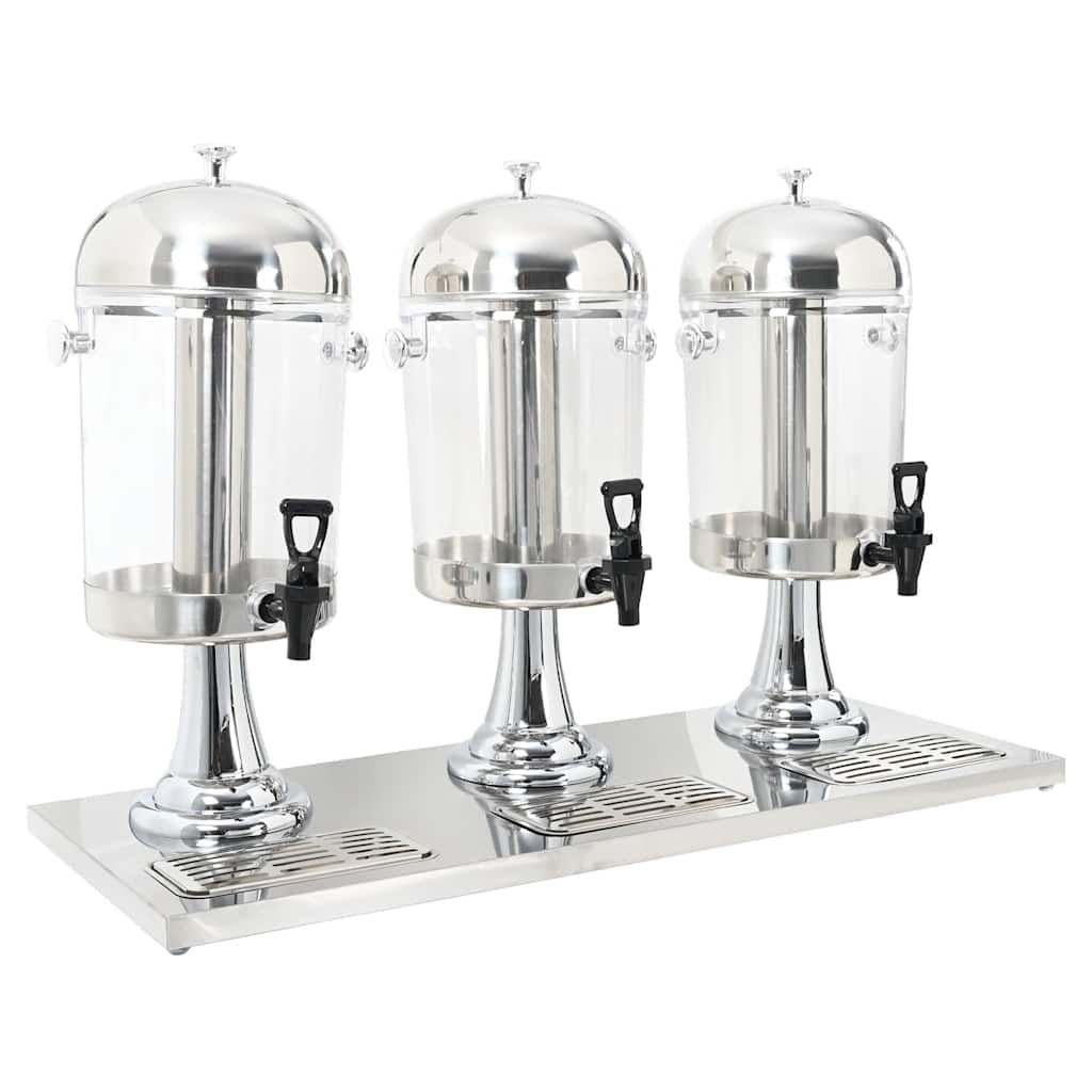vidaXL Sapdispenser roestvrij staal 8 L