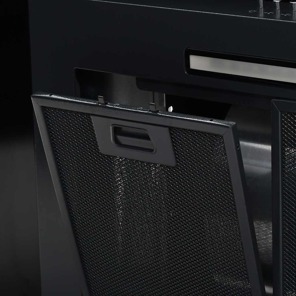 vidaXL Wandafzuigkap 756 m³/u 90 cm roestvrij staal zwart - Aashly