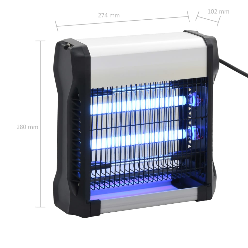 vidaXL Vliegendoder 40 W aluminium ABS zwart