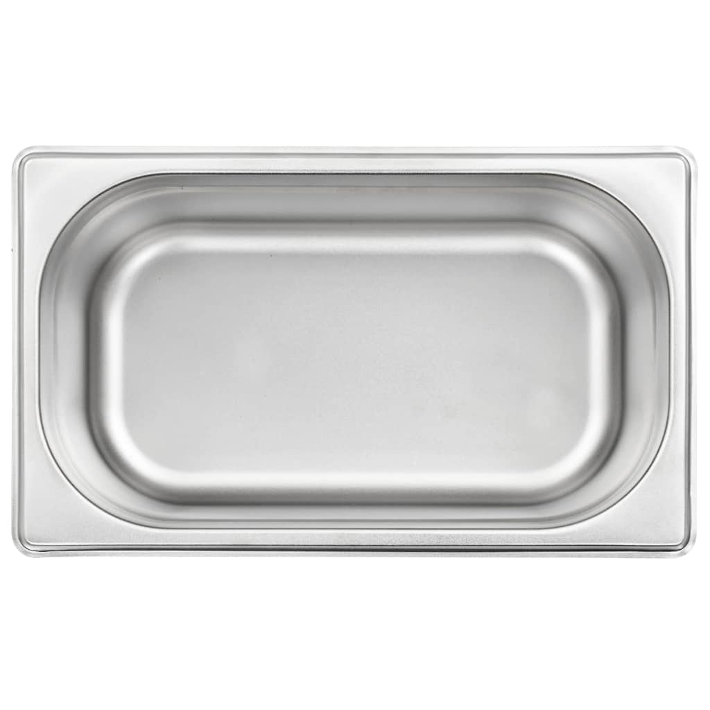 vidaXL Gastronorm Containers 8 pcs GN 1/4 100 mm stainless steel