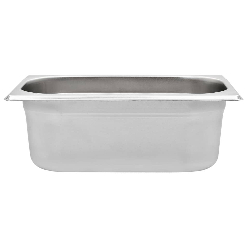 vidaXL Gastronorm Containers 8 pcs GN 1/4 100 mm stainless steel