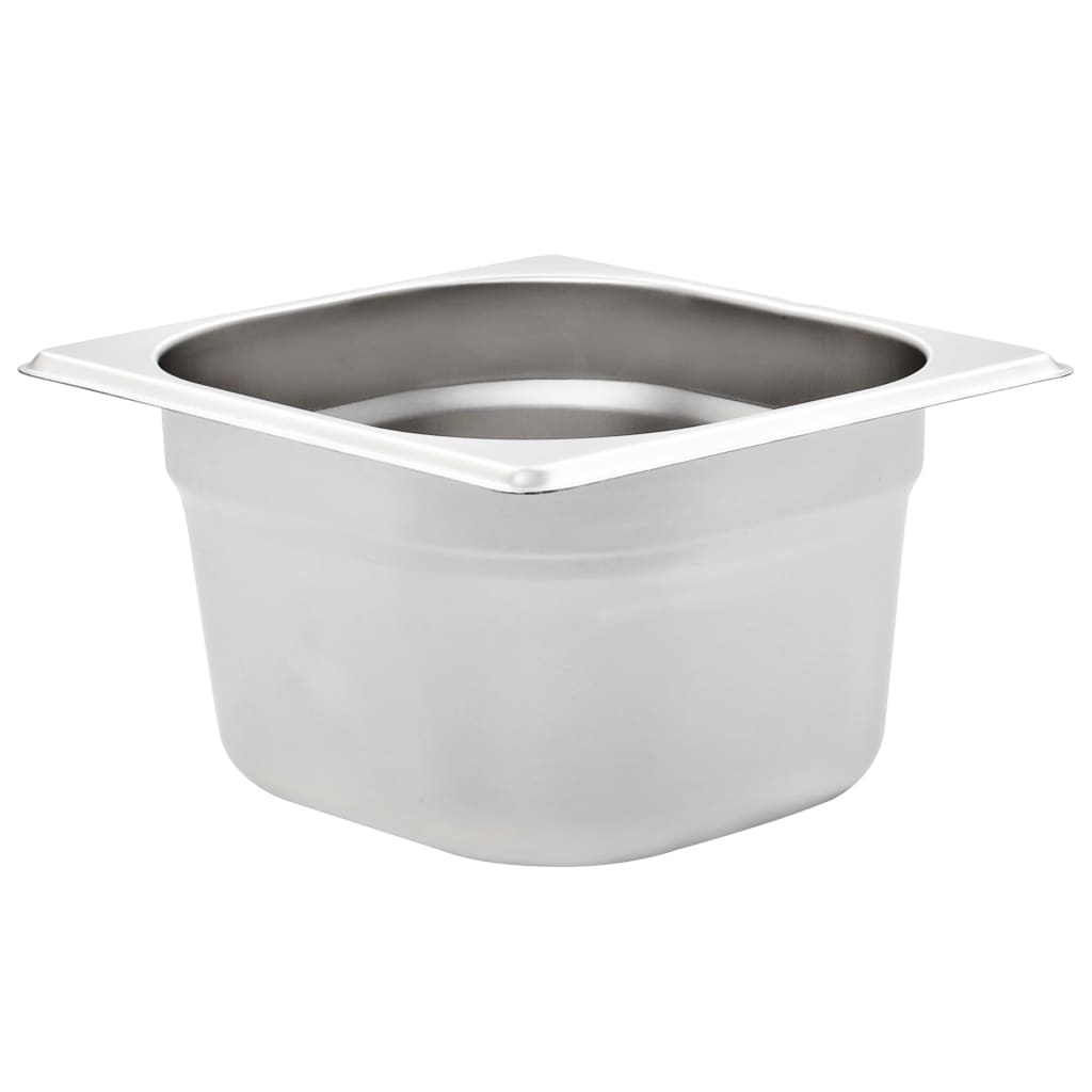 vidaXL Gastronormbakken 12 st GN 1/6 65 mm roestvrij staal