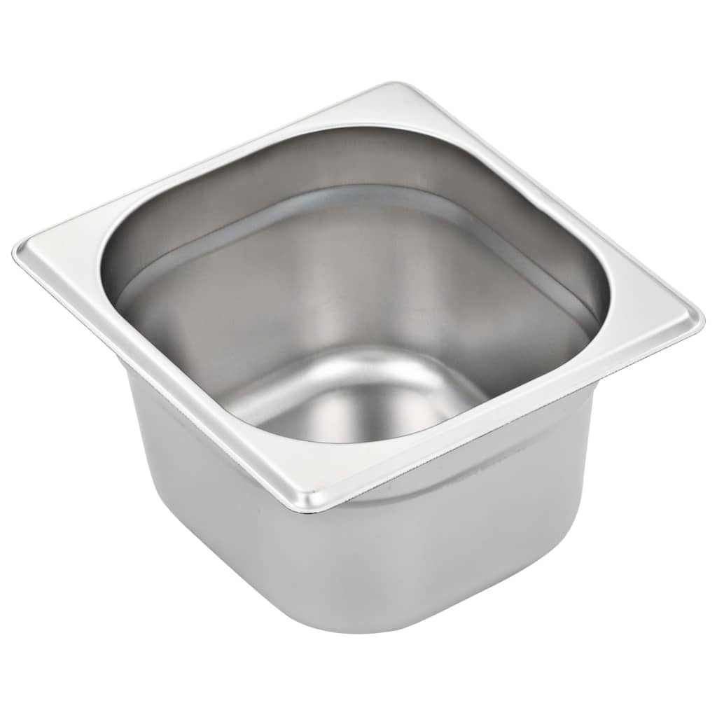 vidaXL Gastronormbakken 12 st GN 1/6 65 mm roestvrij staal