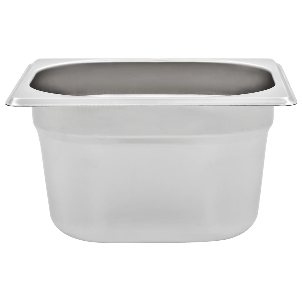 vidaXL Gastronormbakken 12 st GN 1/6 65 mm roestvrij staal