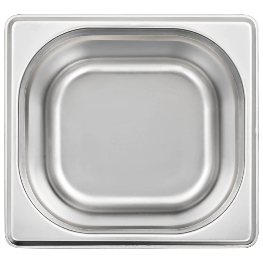vidaXL Gastronormbakken 12 st GN 1/6 65 mm roestvrij staal