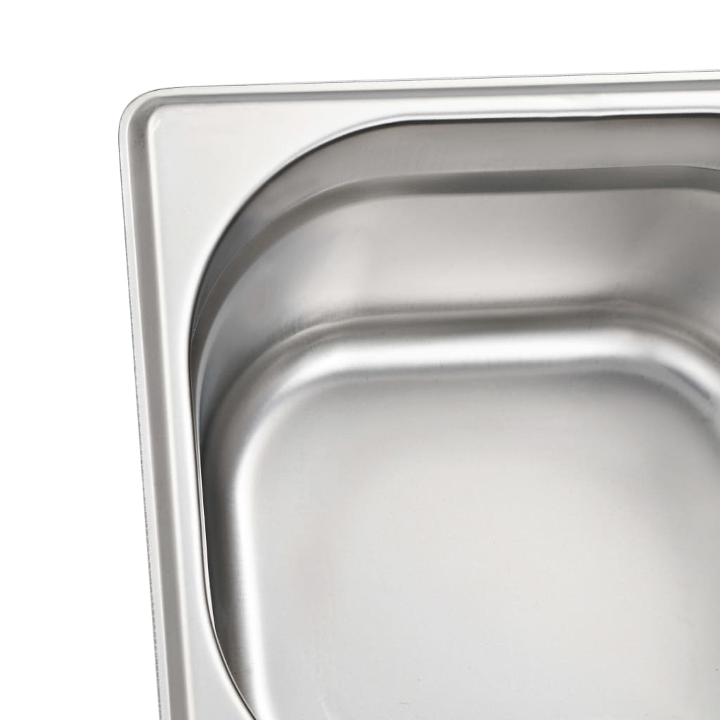 vidaXL Gastronormbakken 12 st GN 1/6 65 mm roestvrij staal