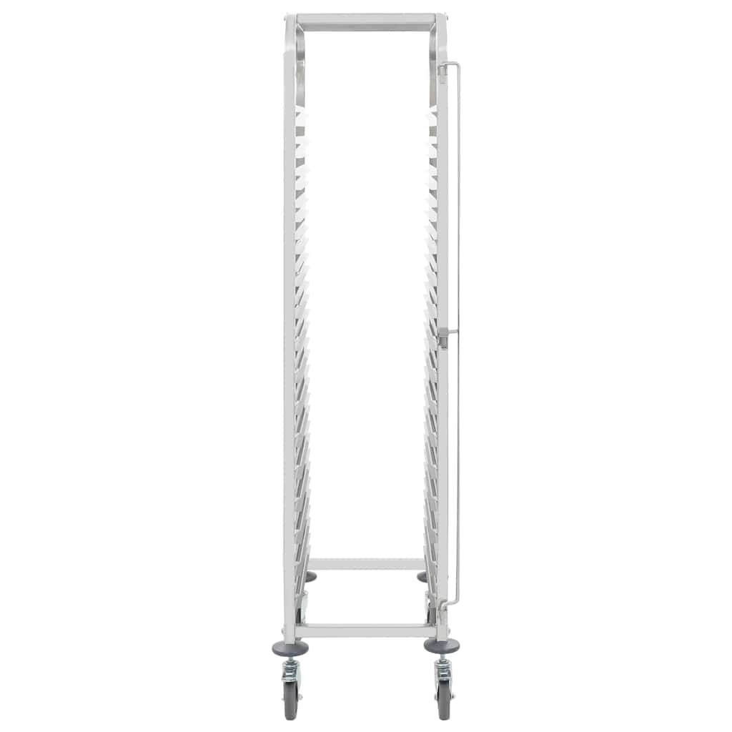 vidaXL Dienbladenwagen met 32 GN-bakken 75x55x162,5 cm roestvrij staal